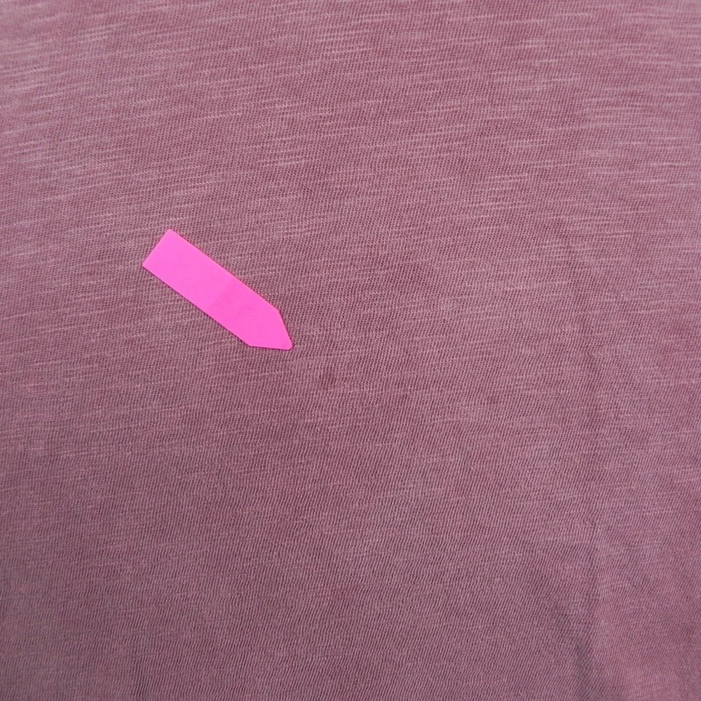 J Crew T-Shirt Mens Large Garment-Dyed V-Neck Tee Casual Maroon Short Sleeve